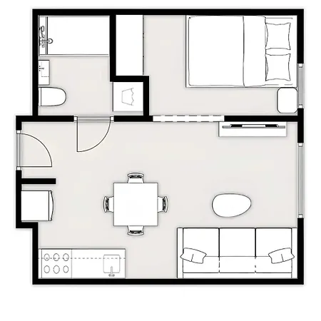 Sugarberry With Ac Center Apartamento *